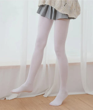 120D Lolita Stijl Dijhoge Nylon Kousen - Zoet & Sexy - Melkwit