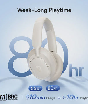 Baseus Bass EH10 NC Draadloze Koptelefoon - 45dB Noise Cancelling, 80 Uur Batterij, Bluetooth 6.0