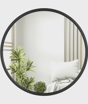 Moderne Ronde Wandspiegel met Gouden Metalen Frame - SediaXL