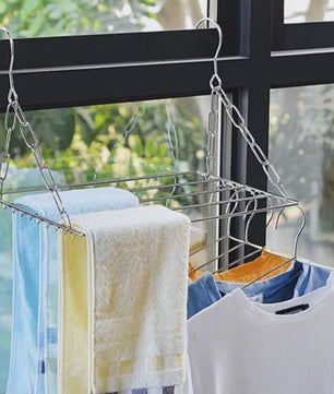 Opvouwbaar Balkon Droogrek voor Schoenen en Kleding - RVS