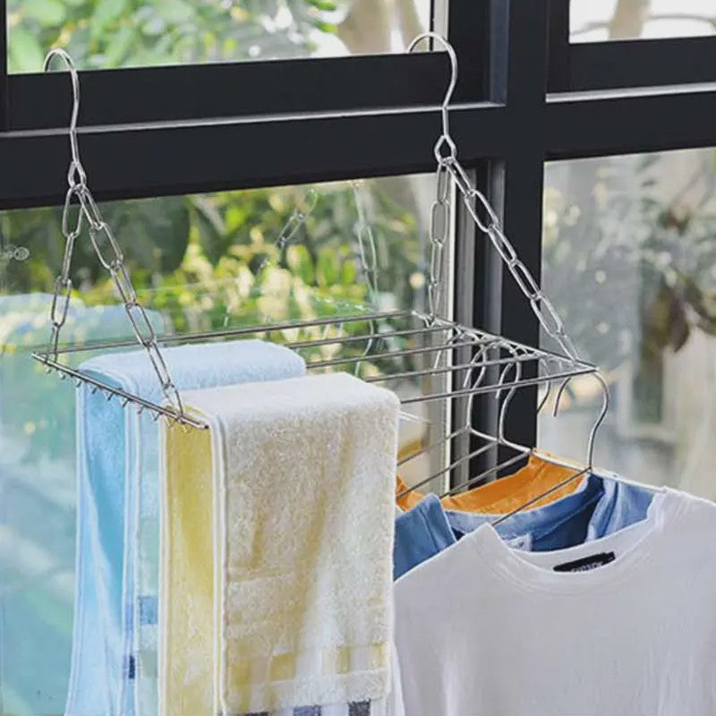 Opvouwbaar Balkon Droogrek voor Schoenen en Kleding - RVS