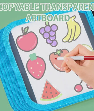 Herbruikbaar Tekenboek voor Kinderen - Inclusief 12 Kleurpotloden