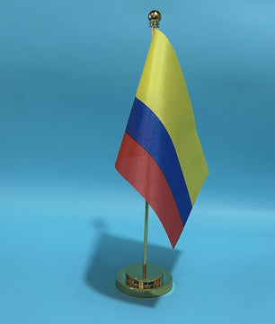 Colombiaanse Vlag voor Bureau - 14x21cm Polyester Decoratie