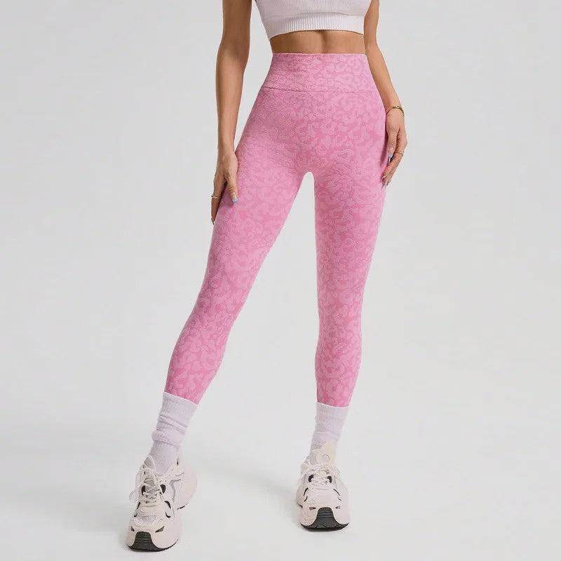 Seamless Leopard Print Hoge Taille Legging - Hip Lifting Fitness & Workout Broek
