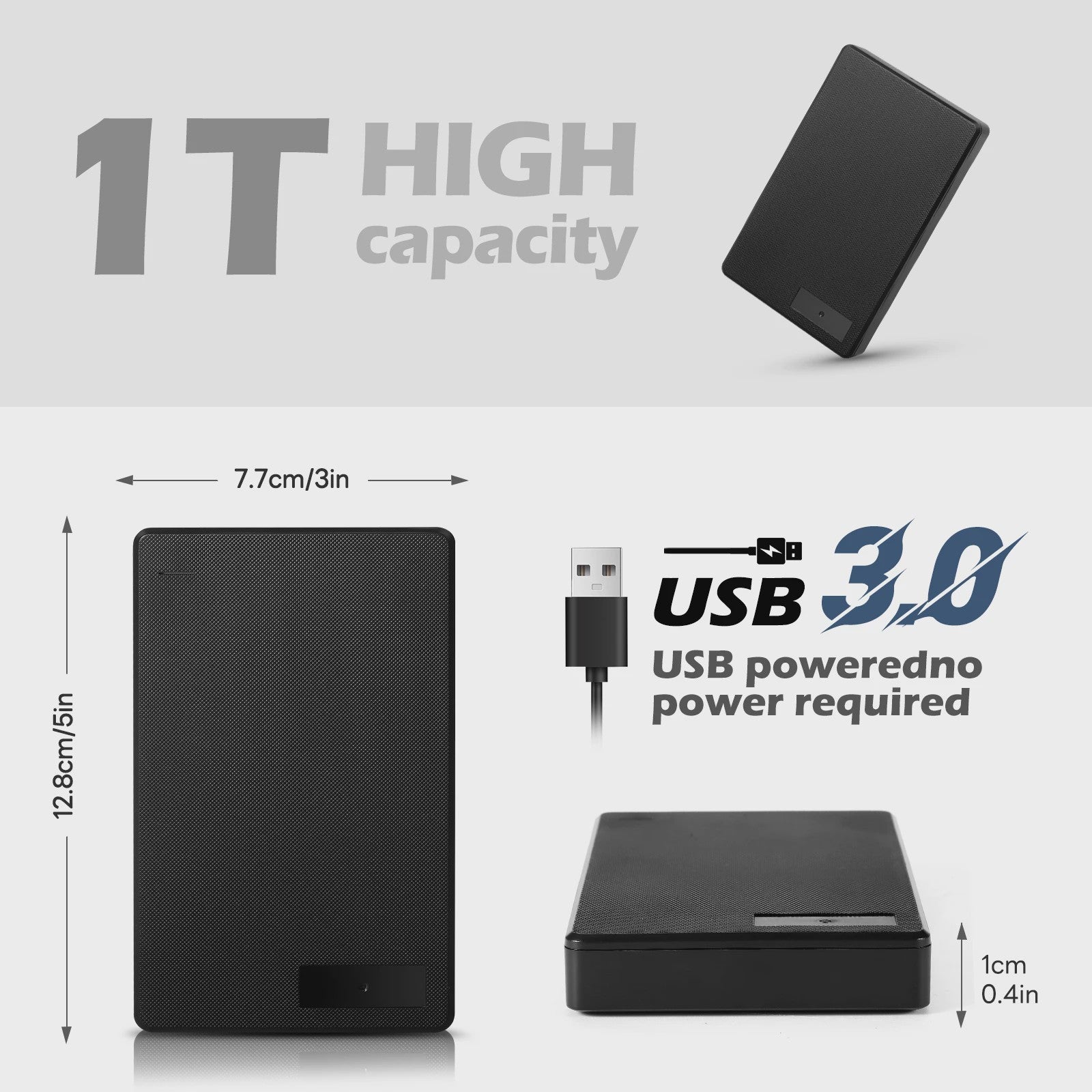 Snelle Externe Harde Schijf (HDD) - 1TB tot 5TB - USB 3.0 - Draagbaar & Compatibel