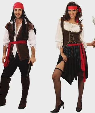 Piraten Kostuum Captain Jack Sparrow Stijl - Heren & Dames - Carnaval & Halloween