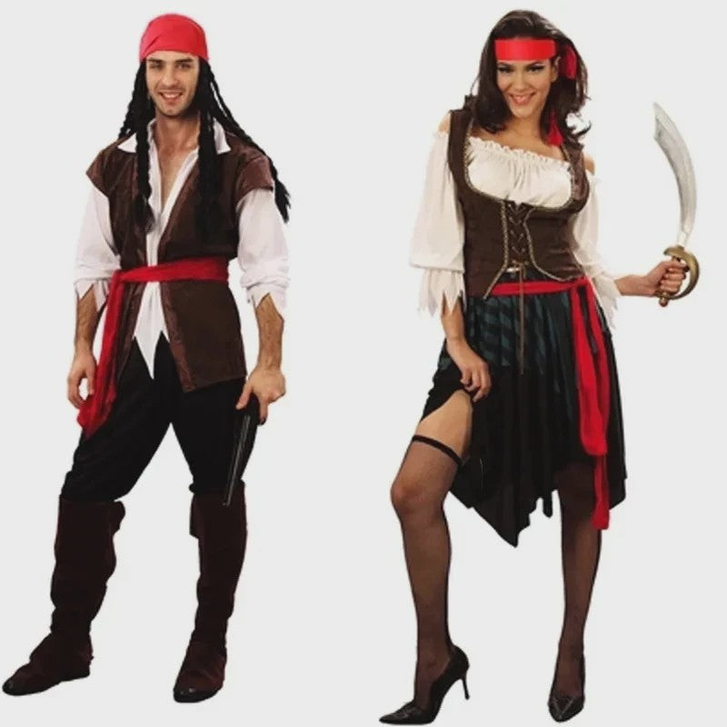 Piraten Kostuum Captain Jack Sparrow Stijl - Heren & Dames - Carnaval & Halloween