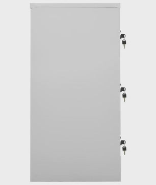 Grijze Lockerkast met Sleutelslot - 9 Vakken - Staal - 90x45x92.5 cm