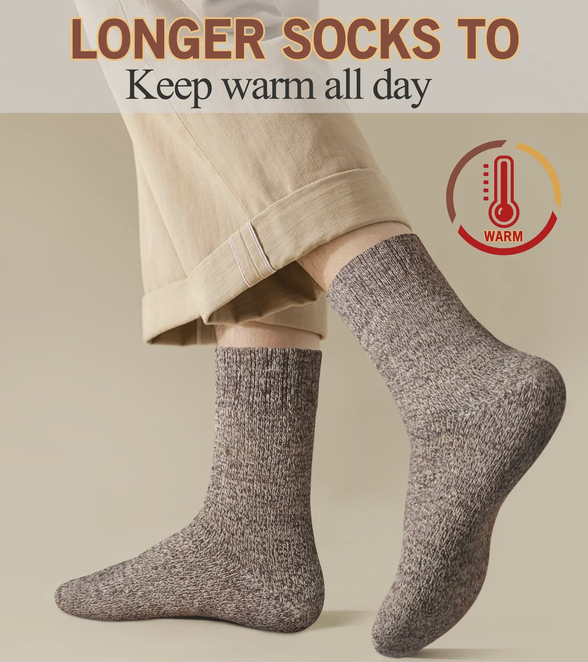 5 Paar Super Dikke Thermosokken Heren & Dames - Winter Warm & Anti-Koud