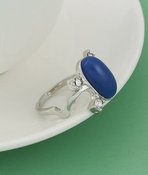 Dames Ring Blauwe Steen - The Vampire Diaries Film Thema Sieraden
