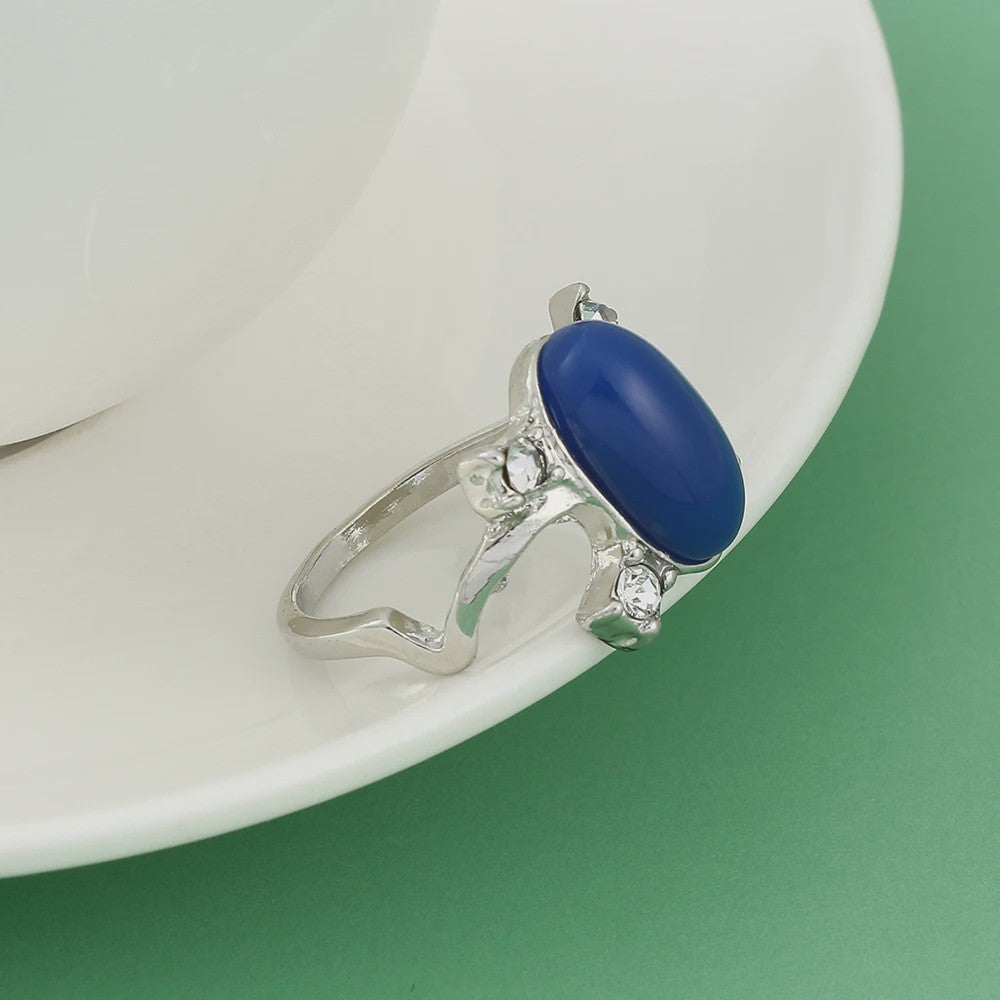 Dames Ring Blauwe Steen - The Vampire Diaries Film Thema Sieraden
