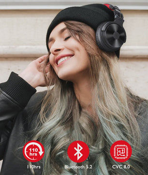 Oneodio Draadloze Bluetooth 5.2 Gaming Headset met 110 Uur Batterijduur & Boom Microfoon