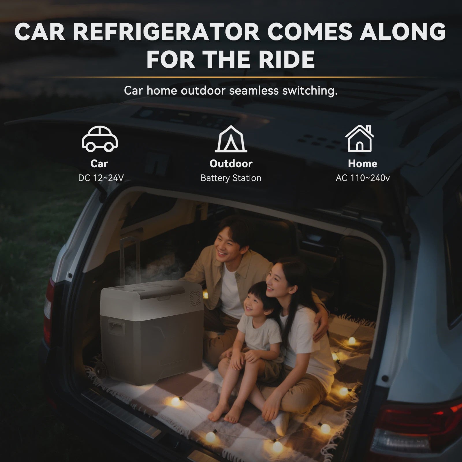 Podofo Draagbare Auto Koel-/Vriesbox 30L-50L - Compressor Koelkast voor Camping & Reizen