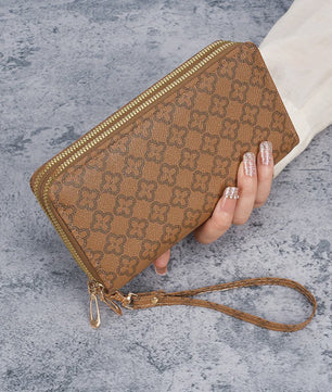 Multifunctionele Dames Portemonnee Clutch: Telefoon, Kaarten & Geld - Ritsluiting