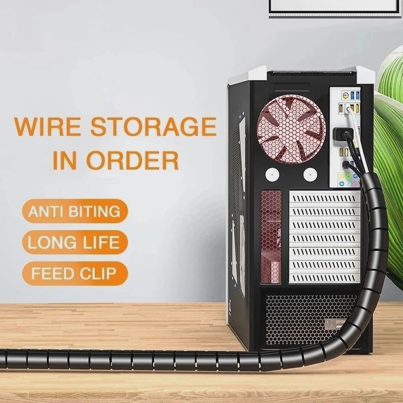 Flexibele Kabel Organizer Spiraal Beschermer - 2M/1M Lengte, 10mm/16mm Diameter