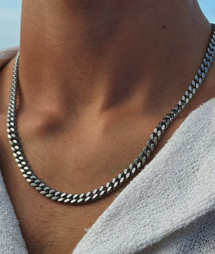 Vnox RVS Kubaanse Ketting voor Heren & Dames - 3/5/7/9mm Breed, Waterdicht & Hypoallergeen