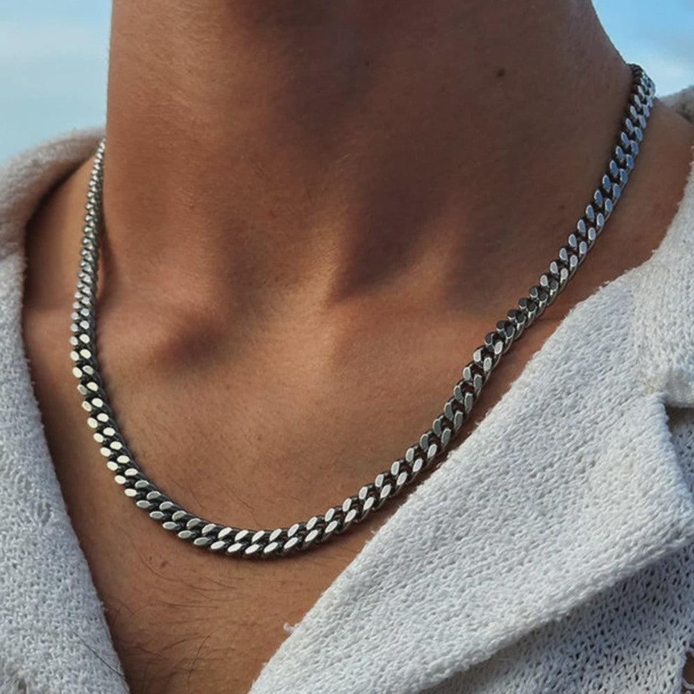 Vnox RVS Kubaanse Ketting voor Heren & Dames - 3/5/7/9mm Breed, Waterdicht & Hypoallergeen