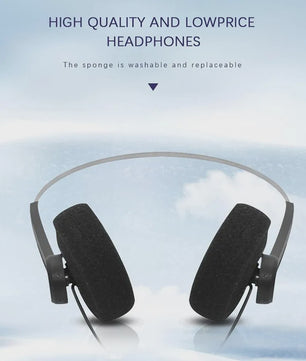 Retro 3.5mm Bedrade Koptelefoon - Universeel, Noise Cancelling, Lichtgewicht voor Muziek & Sport
