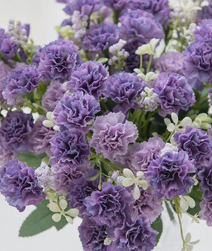 Kunstbloemen - 5 Takken Kleine Anjers (15 Bloemhoofden) - Decoratie voor Bruiloft, Kerst, Vaas