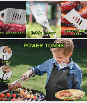 Complete Barbecue Set RVS - 15 Delig BBQ Gereedschap & Accessoires