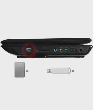 Draagbare Mini DVD Speler 7.8 Inch met Draaibaar Scherm en Afstandsbediening
