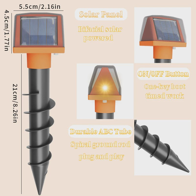 Solar Mollenverjager & Slangenverjager - Geluidsgolf & IP66 Waterdicht