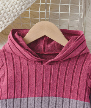 Set Meisjes Hoodie met Broek - Colorblocking Stijl voor Lente & Herfst Uitjes