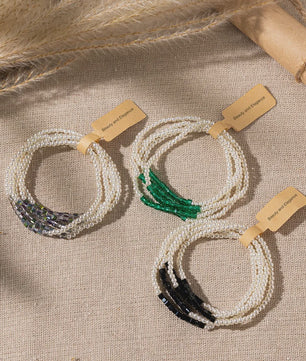 5-delige Bohemian Kralen & Parels Armbandenset voor Dames