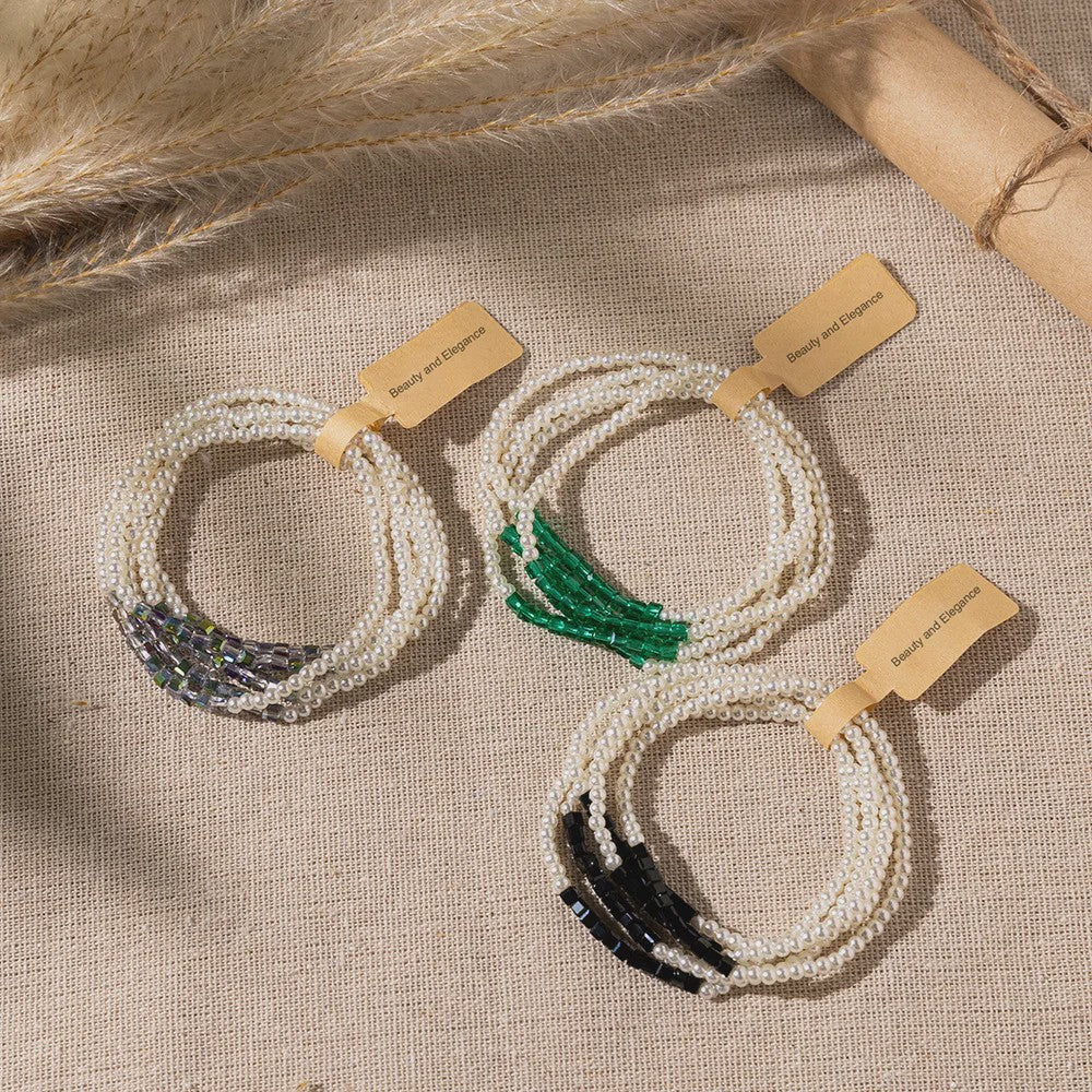 5-delige Bohemian Kralen & Parels Armbandenset voor Dames