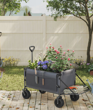 WOLTU Grote Tuinwagen 200L - Opvouwbare Handkar voor Camping, Tuin & Strand