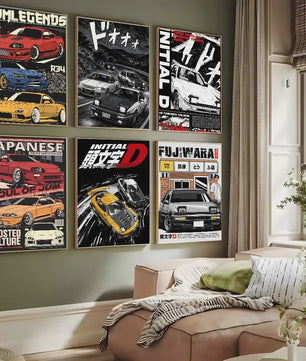 Initial D AE86 JDM Poster - Iconische Auto Kunst voor de Fan