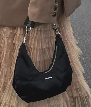 Dames Retro Onderarm Tas - Zwarte Hobo Schoudertas Y2k Stijl