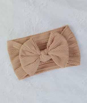 Set van 3 Zachte Baby Hoofdbanden met Strik - Elastisch en Comfortabel voor Newborns