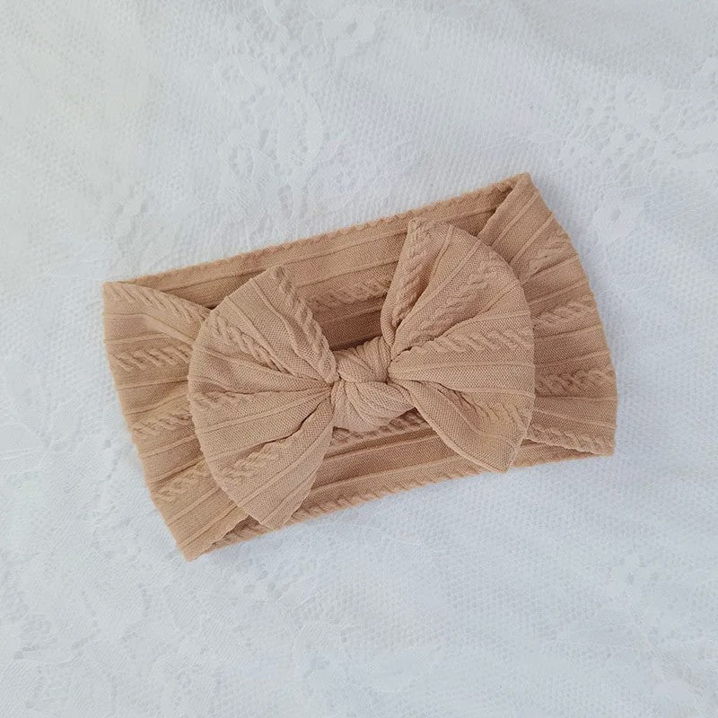 Set van 3 Zachte Baby Hoofdbanden met Strik - Elastisch en Comfortabel voor Newborns
