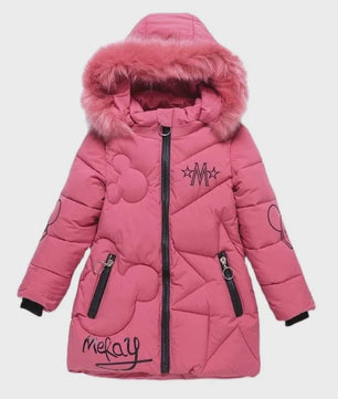 Warme Winterjas Meisjes met Capuchon - Dik & Waterdicht - 3-12 Jaar