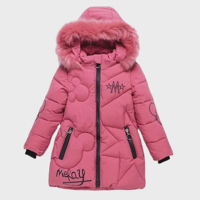Warme Winterjas Meisjes met Capuchon - Dik & Waterdicht - 3-12 Jaar