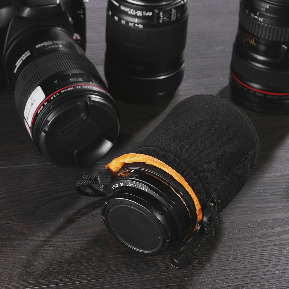 Waterdichte Neopreen Cameralens Pouch - Zachte Beschermhoes voor Digitale SLR Camera's
