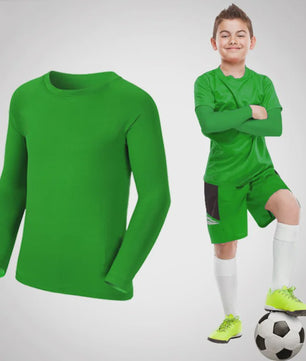 Kids Children Boy Girl Compression Running Long T Shirt Fitness Sport Basketball Football Gym Sportswear Soccer Clothes 25