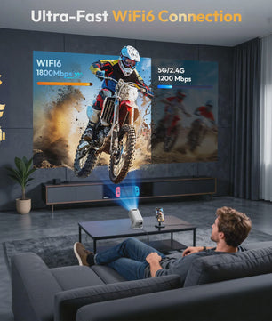 XGODY 4K Mini Projector: Android 11, 12000 Lumens, Dual WiFi6 & Bluetooth 5.4