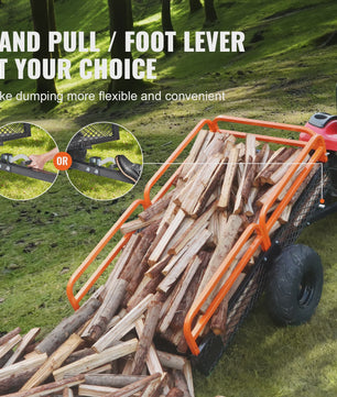Robuuste Stalen ATV Dump Trailer - 15 cu.ft Laadvermogen