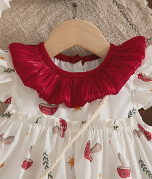 Zomerjurkjes Meisjes Katoen Sleeveless met Schattige Print - Perfect voor Strand & Spelen