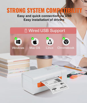 Professionele Thermische Labelprinter - 203 DPI USB Desktop Printer voor Verzending & Barcodes