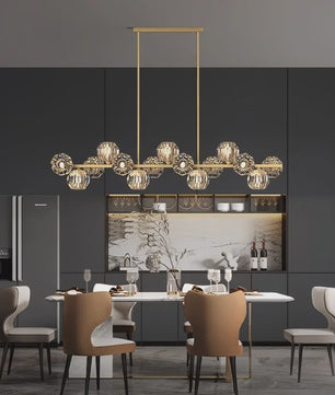 Moderne LED Plafondlamp - Hanglamp met Kristallen Bollen voor Woonkamer & Eetkamer