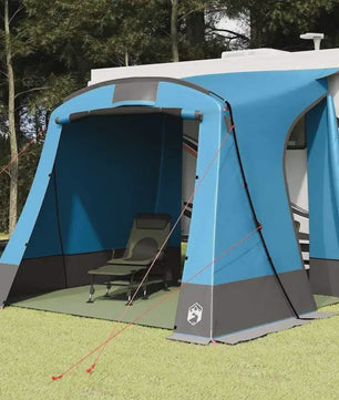 Ruime Blauw/Zwarte Polyester Daktent 285x255x245cm - Makkelijk Reinigbaar, Familieformaat