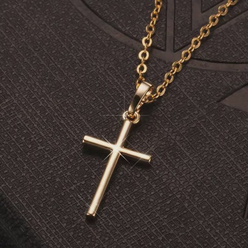 Eenvoudige Christelijke Kruis Ketting - Zilverkleurig, Lange Ketting voor Dames en Heren