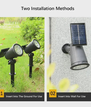 Solar LED Spot Verlichting - Waterdichte Buitenlamp voor Tuin, Pad & Landschap
