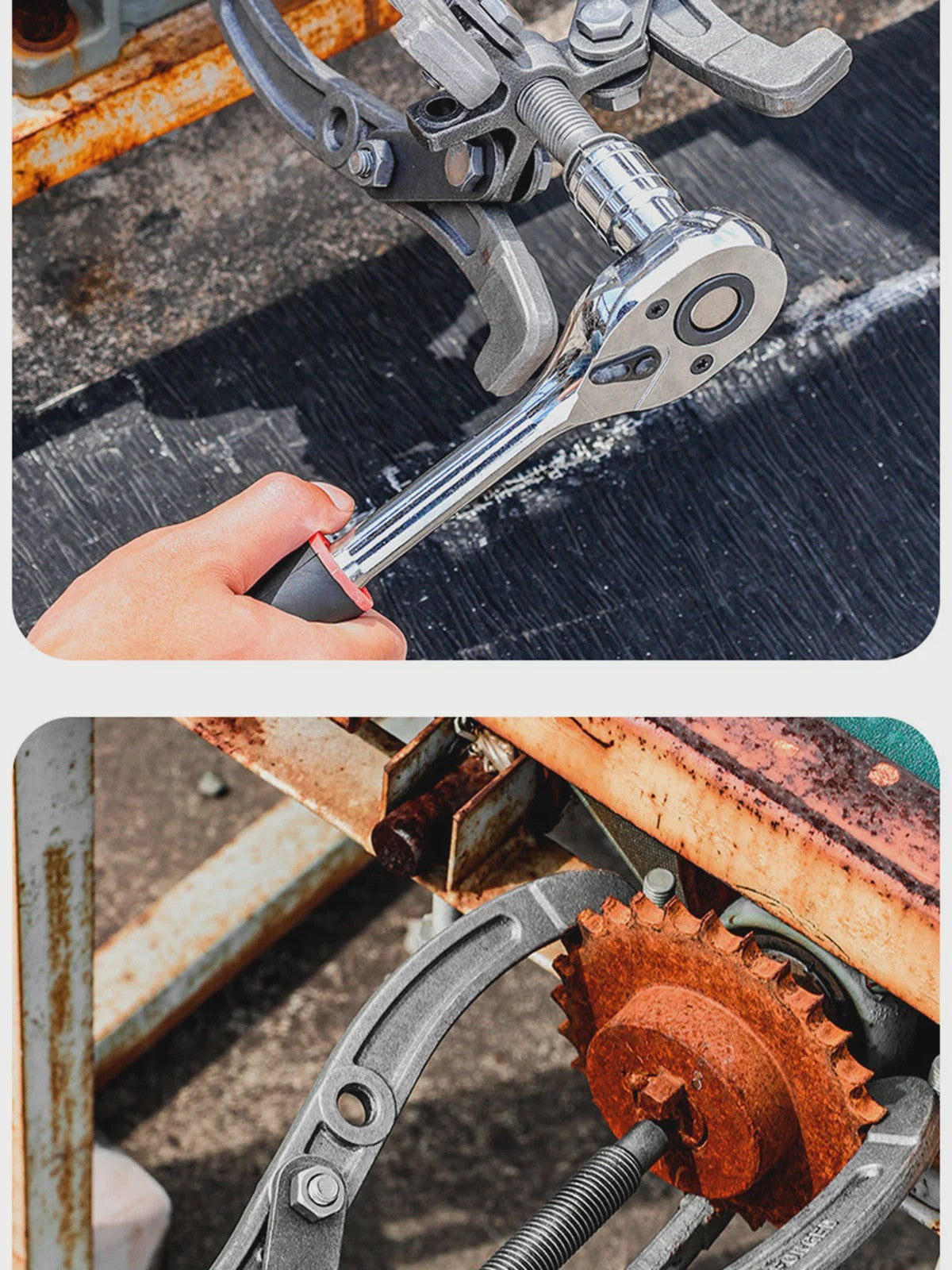 Robuuste 3-in-1 Trekker: 3- & 2-Bekken Trekker voor Lagers, Poelies & Vliegwielen (3, 4, 6 Inch)