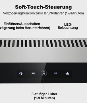 TopStrong 60cm Onderbouw Afzuigkap met LED Verlichting - Recirculatie