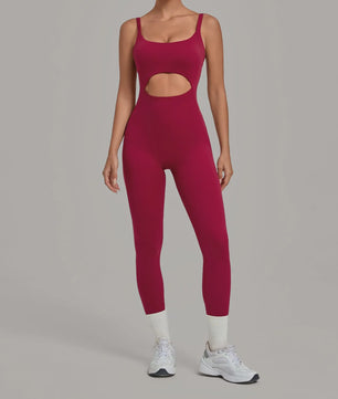 Dames Sport Jumpsuit met Cut-out en Backless Design - Perfect voor Yoga, Fitness & Running