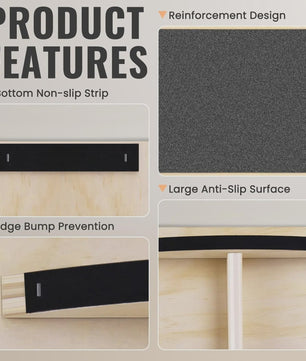 Houten Balansbord - Anti-slip Rocker & Wobble Board voor Fitness, Werkplek & Thuis